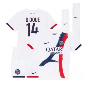 Paris Saint-Germain Desire Doue #14 Dětské Venkovní dres komplet 2024-25 Krátký Rukáv (+ trenýrky)